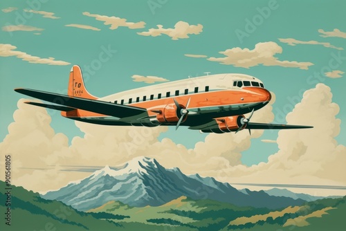 Wallpaper Mural Airplane transportation aircraft airliner. Torontodigital.ca