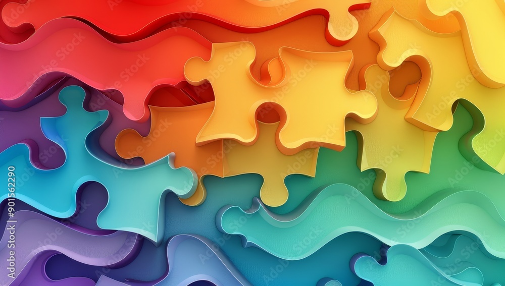 Featuring colorful puzzle images, this background is playful and engaging Featuring colorful puzzle images, this background is playful and engaging
