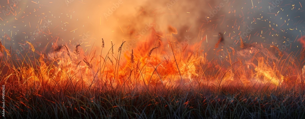 With fire spreading rapidly and creating chaos and danger, this background features a field of flames. With fire spreading rapidly and creating chaos and danger, this background features a field of flames.