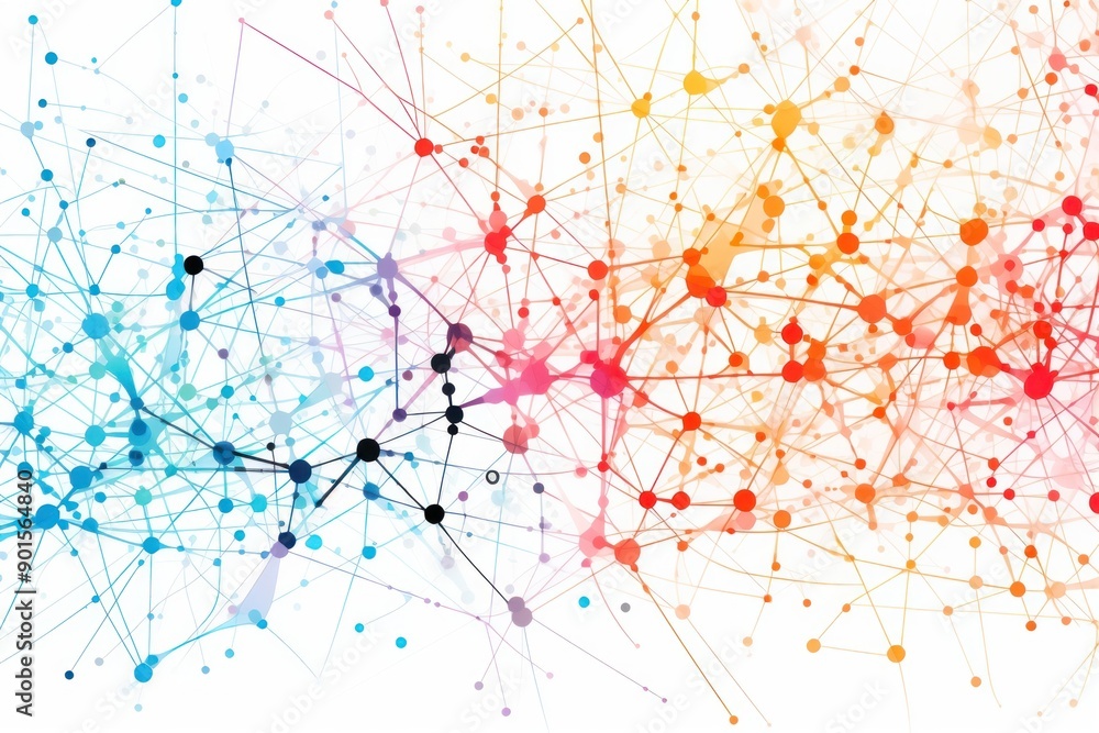 Naklejka premium Connected line and dot background backgrounds art microbiology.