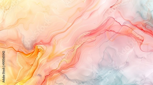 Waves and swirls of colors in a colorful abstract background, featuring the rainbow colors on the left