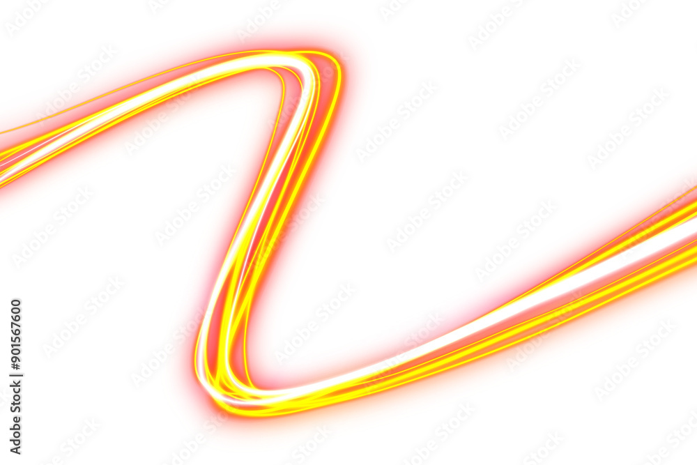 yellow Light Trails isolated on transparent background yellow Light Trails isolated on transparent background