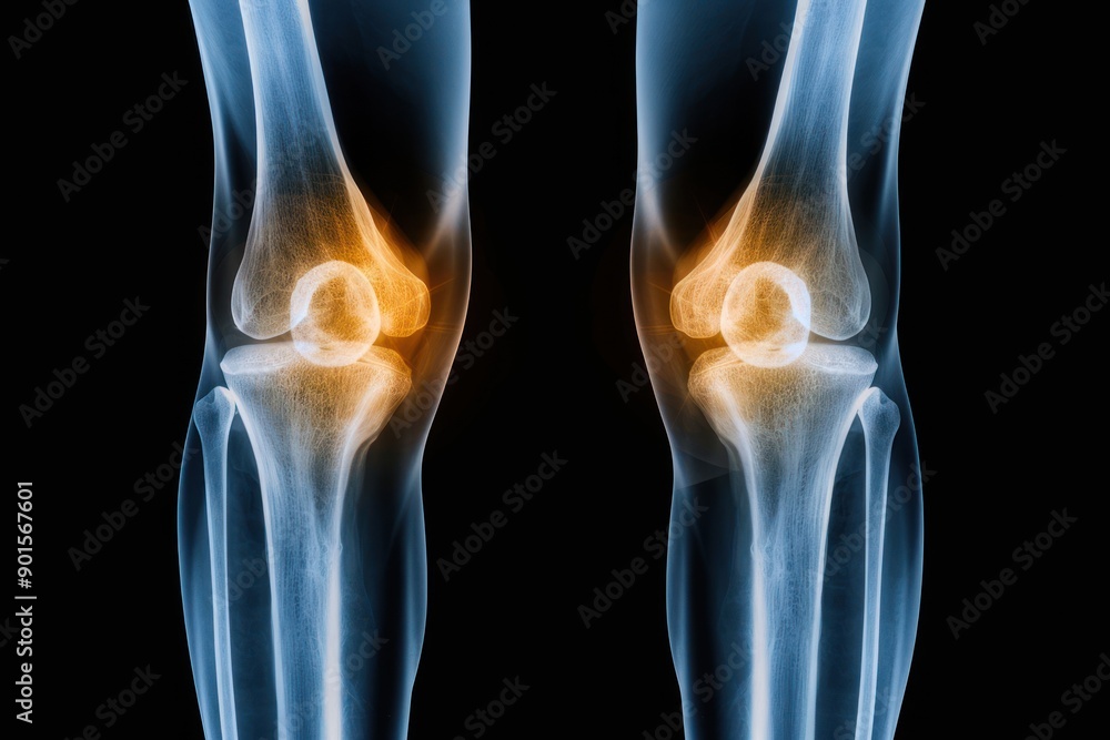 Knee pain trauma x-ray visual. Medical treatment healthcare concept Knee pain trauma x-ray visual. Medical treatment healthcare concept