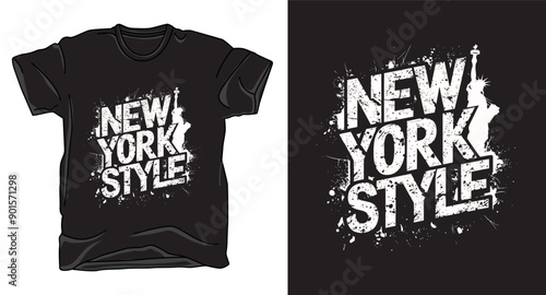New York style typography t-shirt design 