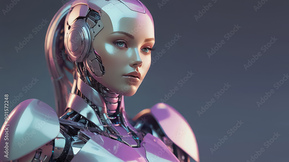 Robot woman. Artificial intelligence, android, robotics. Innovative technologies Robot woman. Artificial intelligence, android, robotics. Innovative technologies
