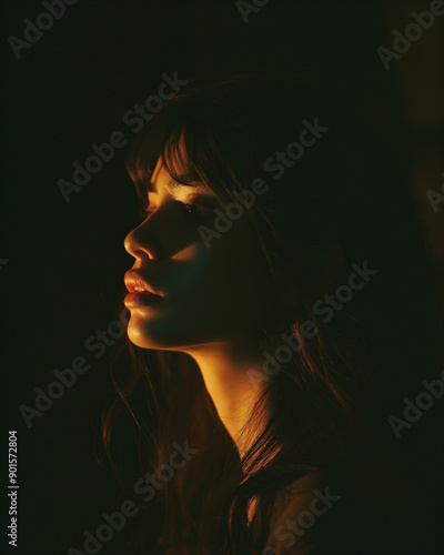 Dramatic Profile Portrait in Soft Light