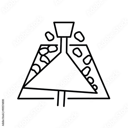 Crusher line black icon. Sign for web page, mobile app, button, logo. Vector isolated button. Editable stroke.