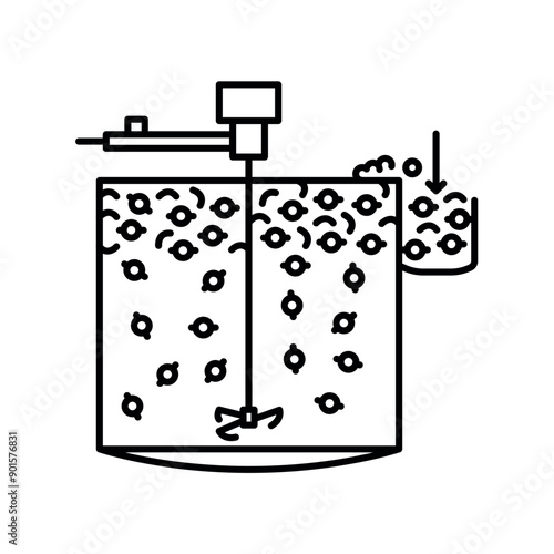 Flotation  line black icon. Sign for web page, mobile app, button,