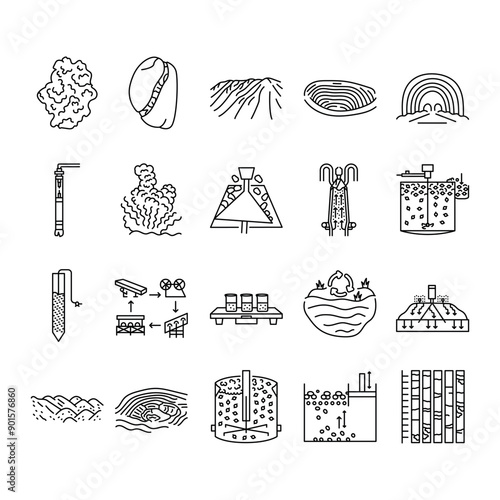 Mining line black icon. Sign for web page, mobile app, button, logo. Vector isolated button. Editable stroke.