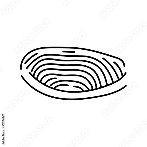 Open-pit mining line black icon. Sign for web page, mobile app, button,