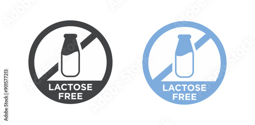 Lactose free vector icon on white background