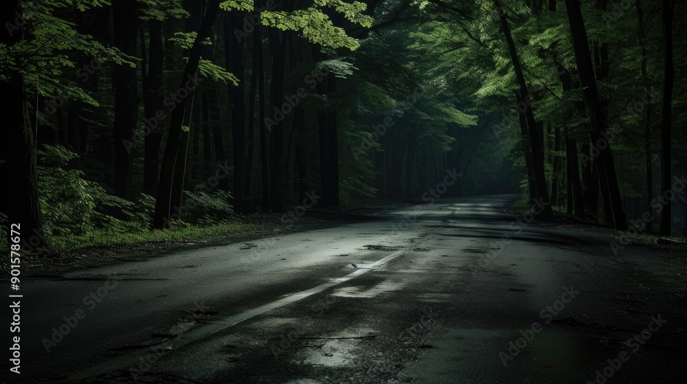 Obraz premium night in the forest