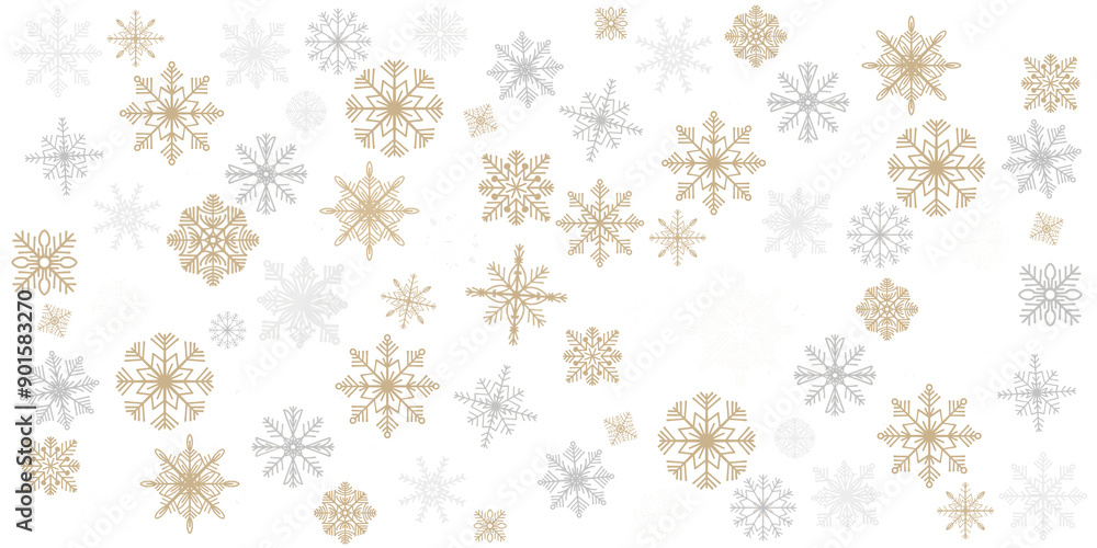 pattern with golden snowflake pattern with golden snowflake