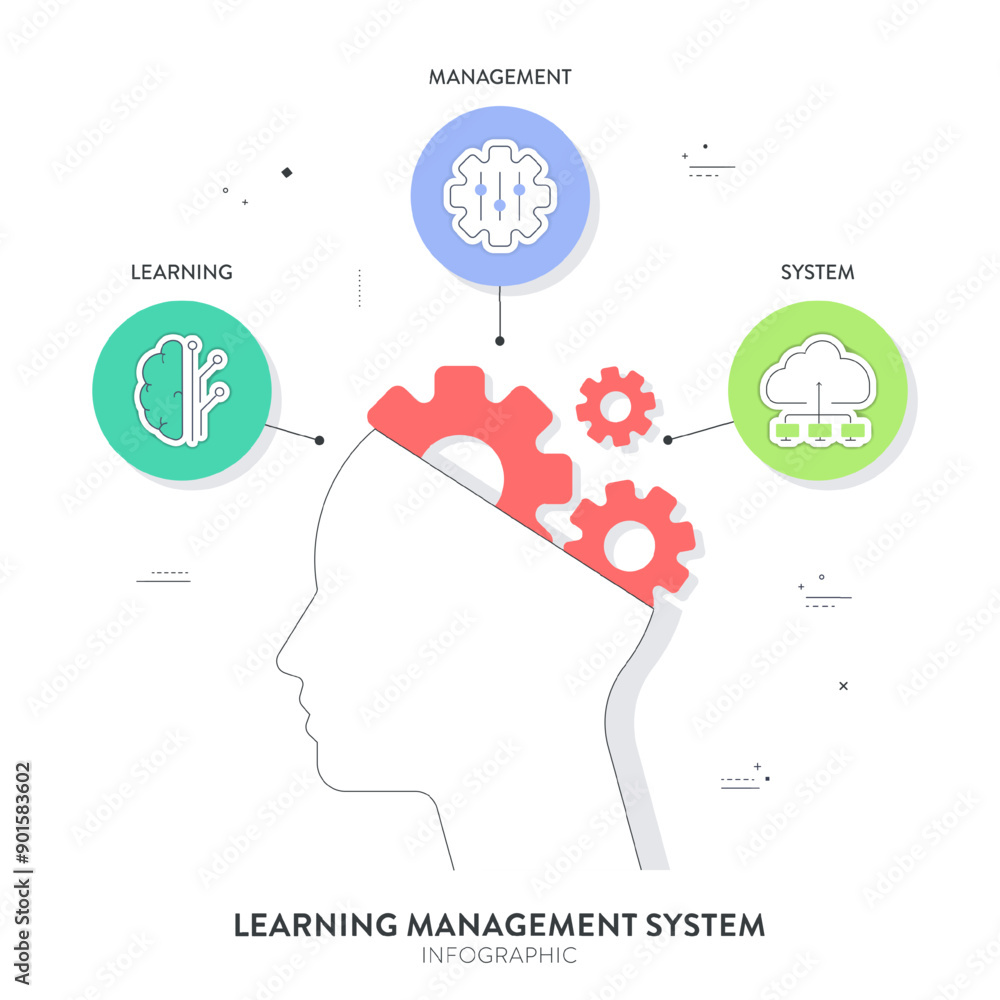 LMS or Learning Management System model infographic diagram chart ...