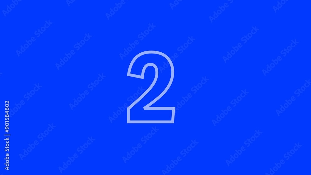 Blue screen countdown numbers 5 to 0 seconds use as 4k. five to zero countdown Blue screen countdown numbers 5 to 0 seconds use as 4k. five to zero countdown