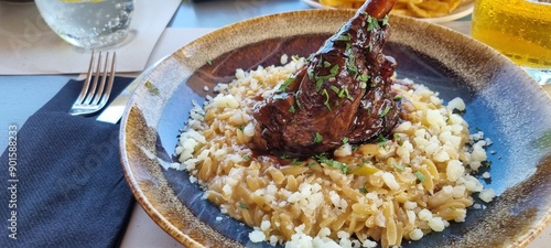 traditional greek lamb shank dish