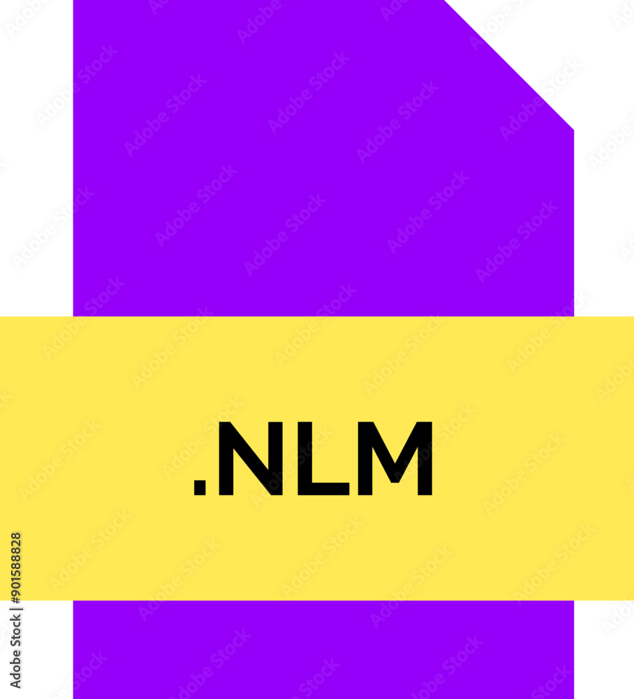 NLM File extension icon fill crisp corners with symbol NLM File extension icon fill crisp corners with symbol