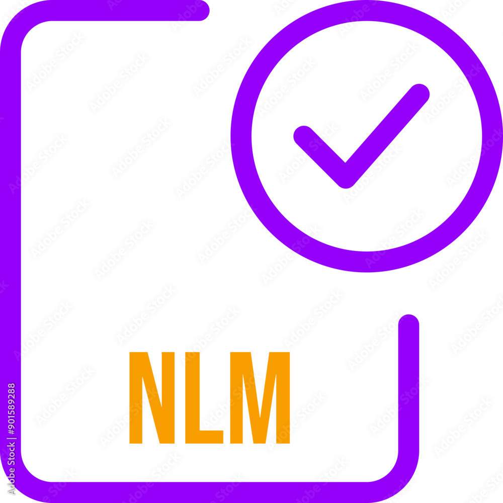 NLM File icon with checked mark NLM File icon with checked mark