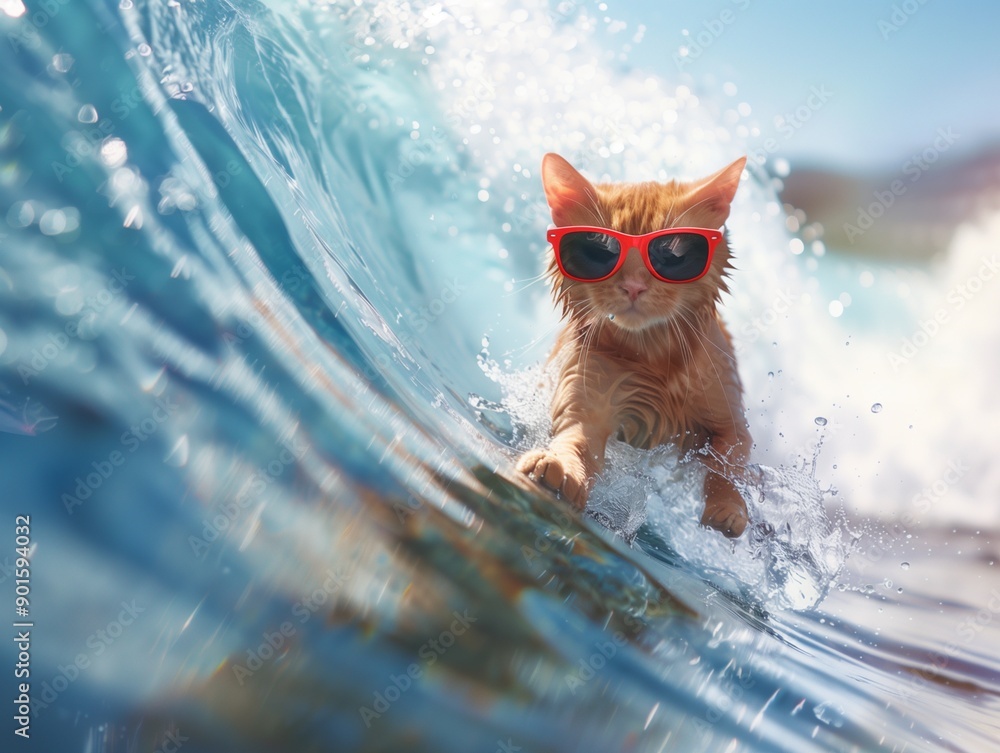 dog in water Pictures of cute cats in various poses No.26
