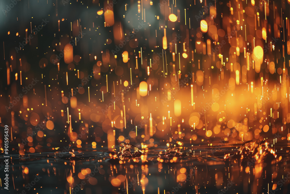 Bright taupe glowing raindrops on a chaotic abstract backdrop, vibrant banner. Bright taupe glowing raindrops on a chaotic abstract backdrop, vibrant banner.