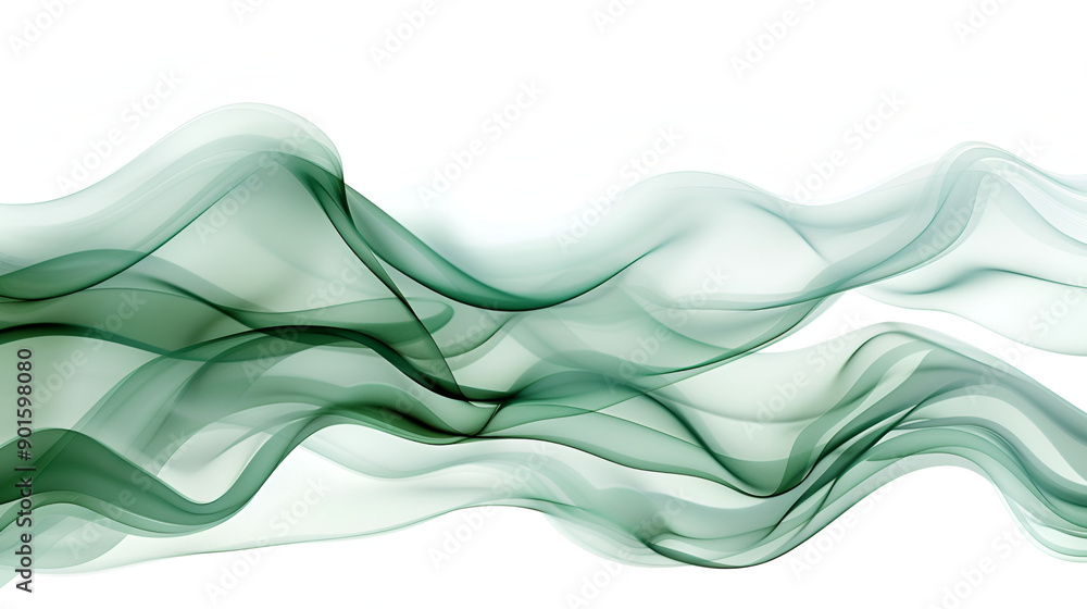 Abstract green wave on white background ,abstract flowing wave lines isolated on white background ,Abstract elegant background design with space for your text Abstract green wave on white background ,abstract flowing wave lines isolated on white background ,Abstract elegant background design with space for your text