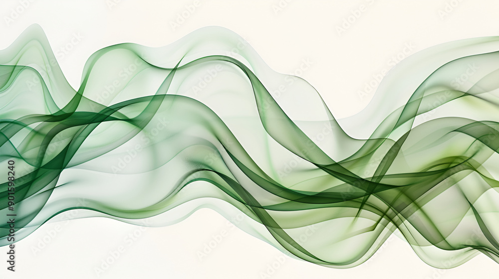 Abstract green wave on white background ,abstract flowing wave lines isolated on white background ,Abstract elegant background design with space for your text Abstract green wave on white background ,abstract flowing wave lines isolated on white background ,Abstract elegant background design with space for your text