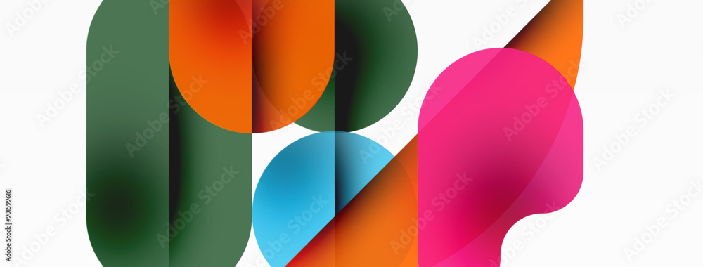 Minimal round shapes geometric abstract background. Circle design. Trendy techno business template for wallpaper, banner, background or landing Minimal round shapes geometric abstract background. Circle design. Trendy techno business template for wallpaper, banner, background or landing