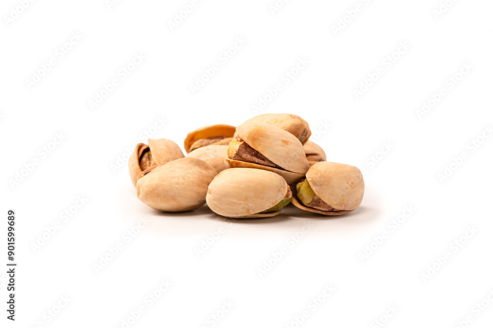 Tasty pistachios isolated on a white background. Tasty pistachios isolated on a white background.