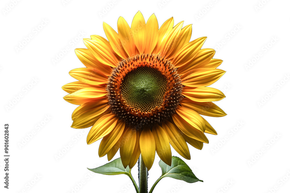 Fototapeta premium Beautiful sunflower. Isolated on a blank background