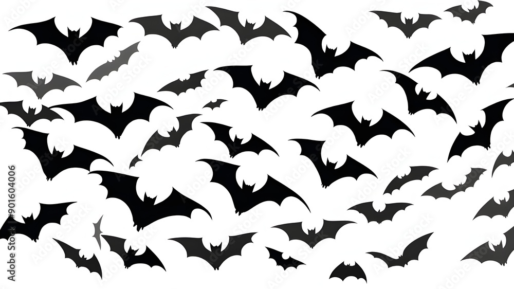 flying flock of bats flying flock of bats