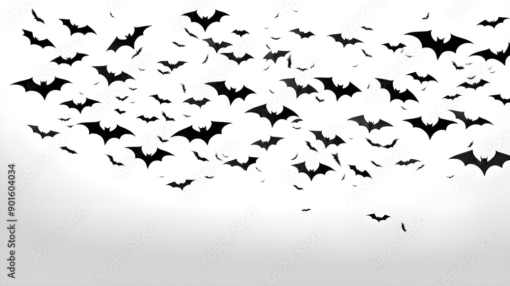 Fototapeta premium flying flock of bats