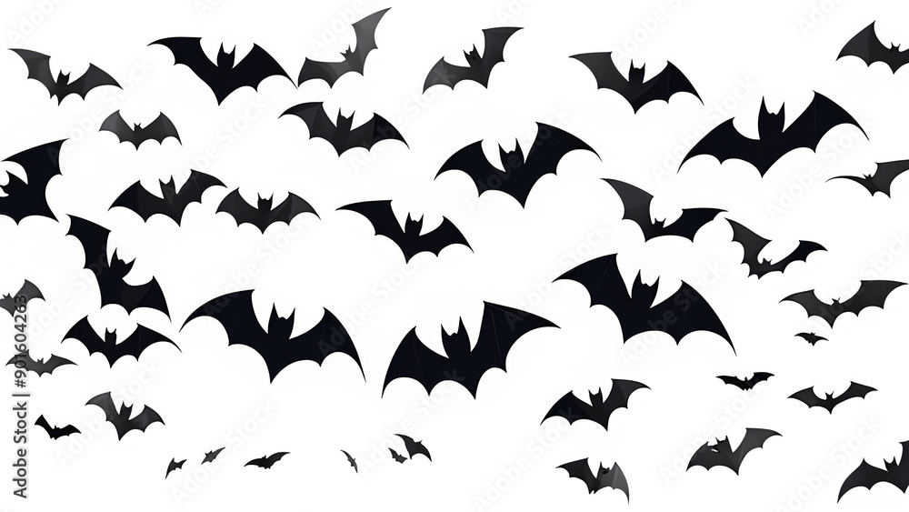 flying flock of bats