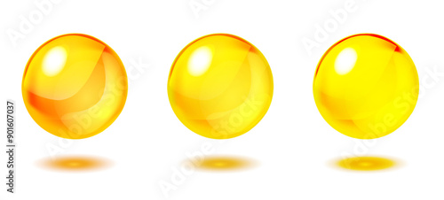 Serum, cosmetic oil set, realistic collagen oil or essence, model isolated on transparent background. Vector vitamin icon collection