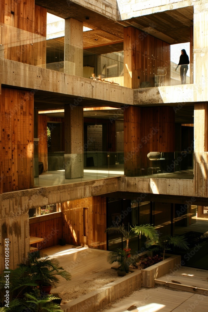Architecture with minimalist features Architecture with minimalist features