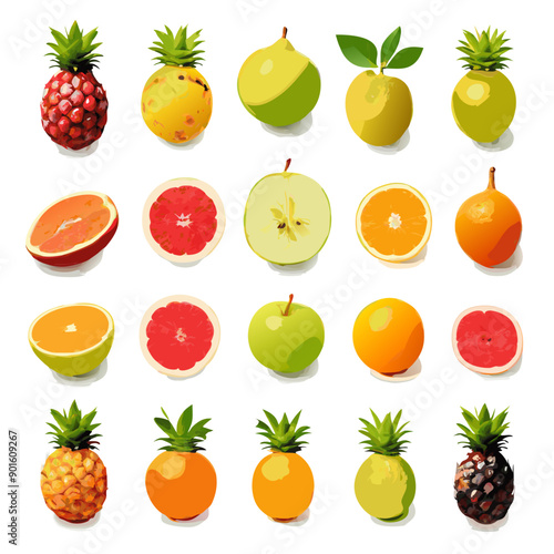 set of fruits
