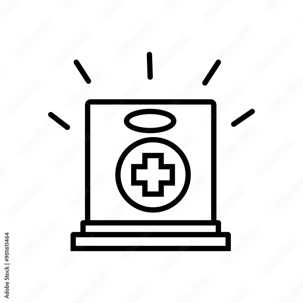 Black Emergency siren icon with exclamation point symbol in flat style. Business concept for web, Black Emergency siren icon with exclamation point symbol in flat style. Business concept for web,