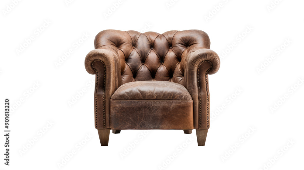Fototapeta premium Chair antique furniture Interior design concept furniture for living isolated on clear png background and transparent background, AI generative. 