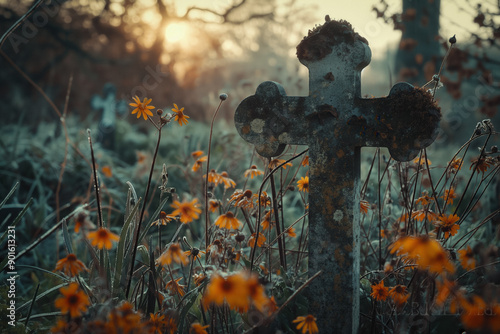 Halloween grave yard