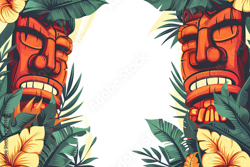 Tropical Mask Illustration