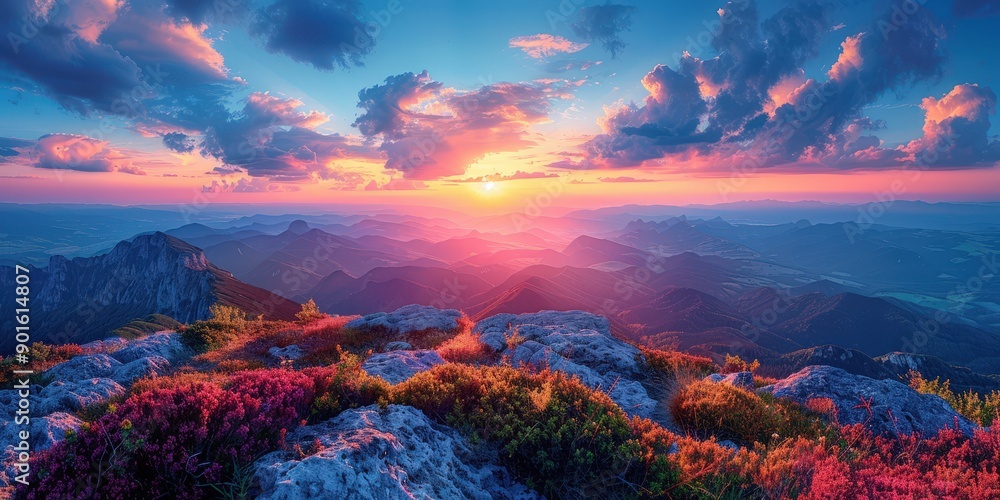Majestic Mountain Sunset Majestic Mountain Sunset