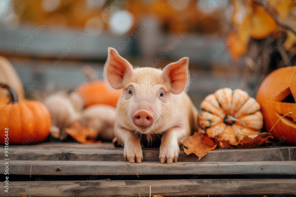 Fototapeta premium Halloween pig