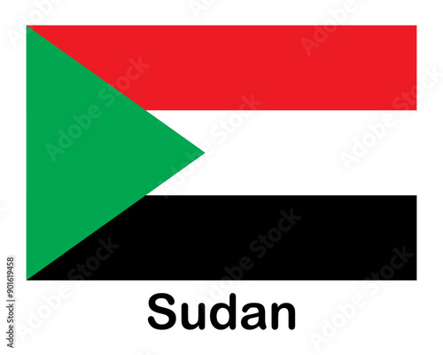Sudan national flag. Banner, state symbol, flagpole. Free Download Sudan national flag. Banner, state symbol, flagpole. - GFXLoad
