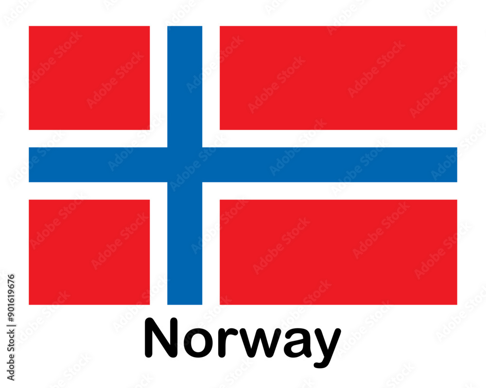 Norway national flag. Banner, state symbol, flagpole. Norway national flag. Banner, state symbol, flagpole.