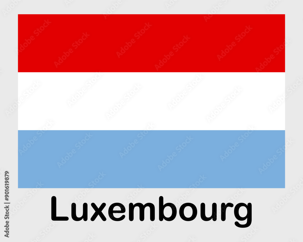 Luxembourg national flag. Banner, state symbol, flagpole. Luxembourg national flag. Banner, state symbol, flagpole.
