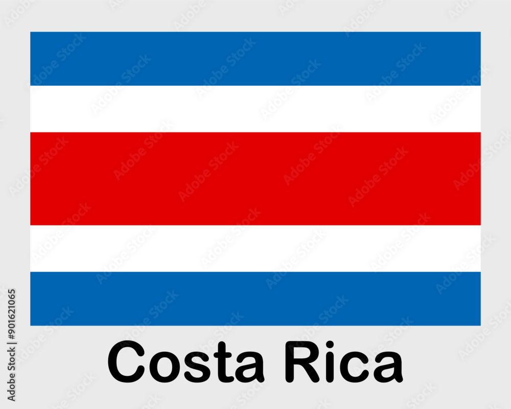 Costa Rica national flag. Banner, state symbol, flagpole. Costa Rica national flag. Banner, state symbol, flagpole.