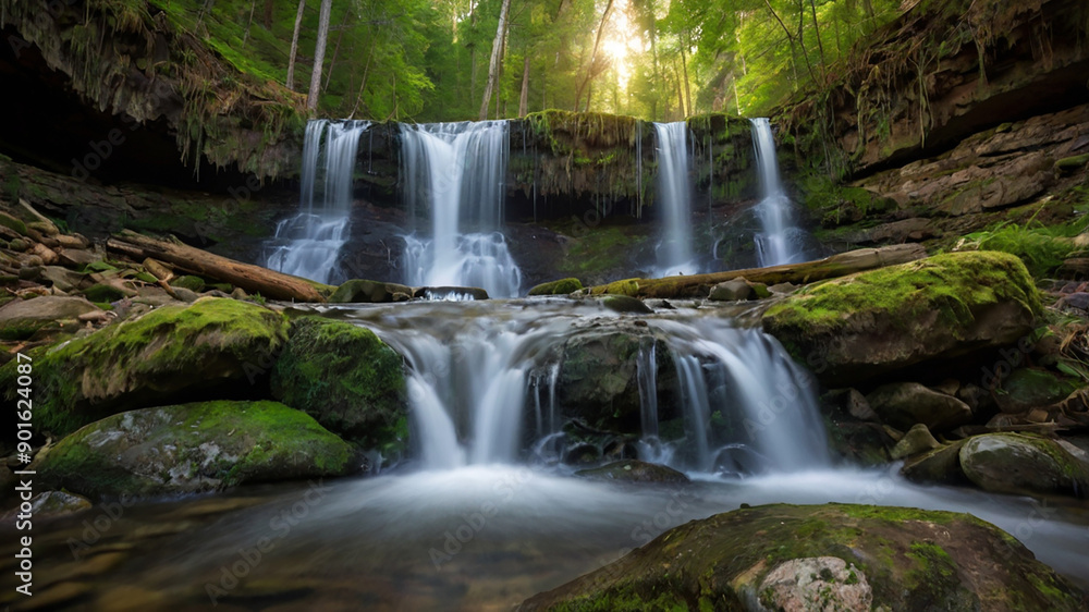 Fototapeta premium waterfall in the forest