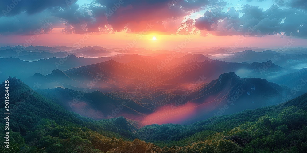 Sunrise Over Mountains Sunrise Over Mountains