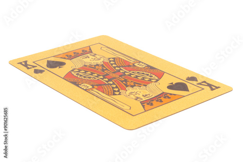 Gambling Card king isolated on white background photo