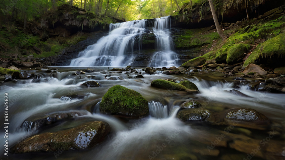 Fototapeta premium waterfall in the forest