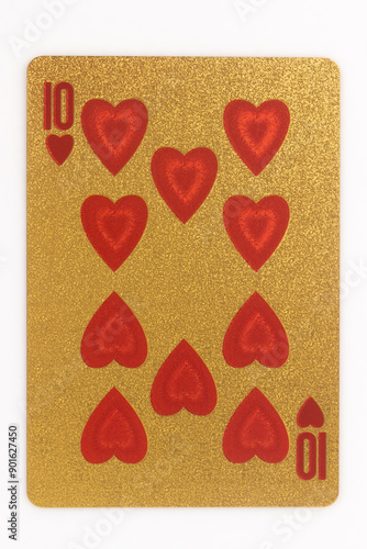 Gambling Card 10 isolated on white background